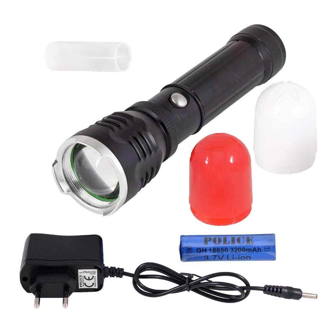 Police PS-22 Cree Led + Zoom + Magnet Şarjlı El Feneri
