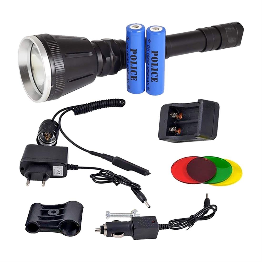 Police PS-93 T6 Led Tüfek Aparatlı Şarj Edilebilir El Feneri