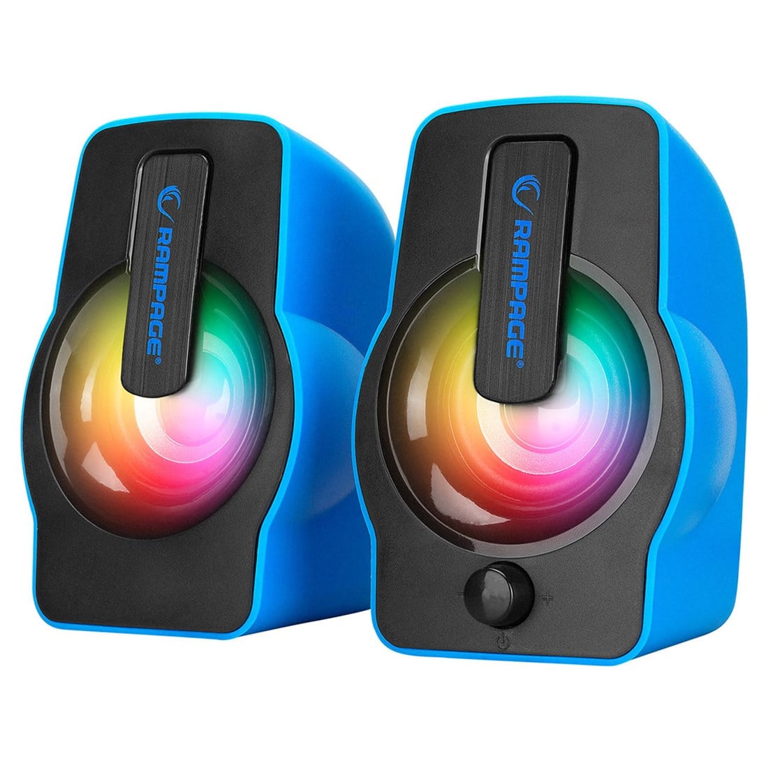 Rampage RMS-G7 FALSETTO 2.0 6 Watt RGB Ledli Mavi Multimedia Gaming USB Speaker 30258