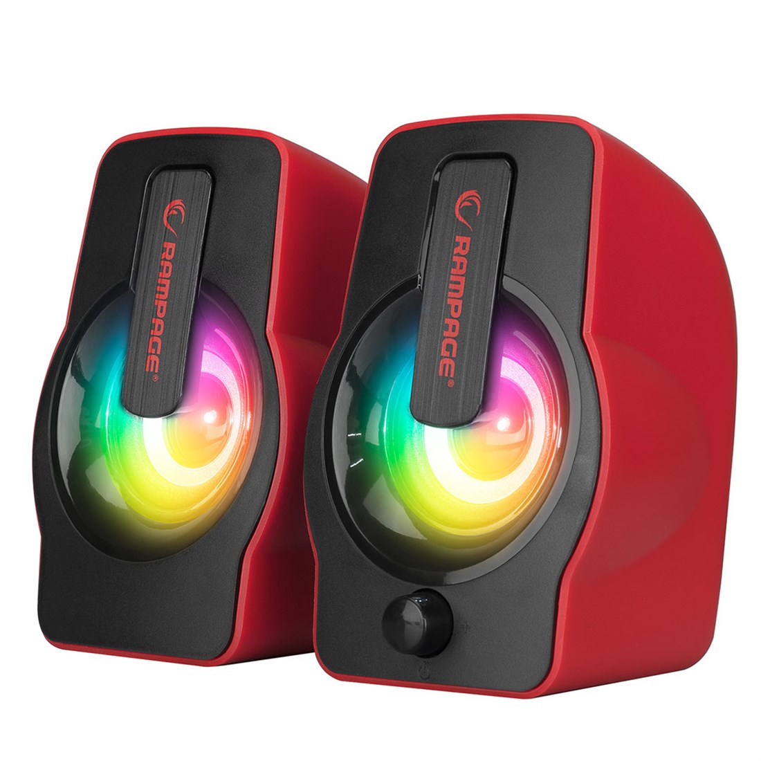 Rampage RMS-G7 FALSETTO 2.0 6 Watt RGB Ledli Kırmızı Multimedia Gaming USB Speaker 30257