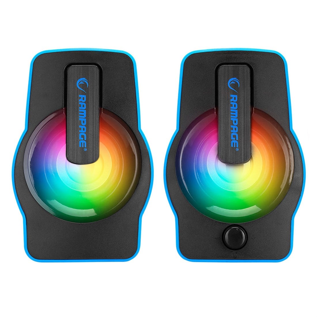 Rampage RMS-G7 FALSETTO 2.0 6 Watt RGB Ledli Mavi Multimedia Gaming USB Speaker 30258