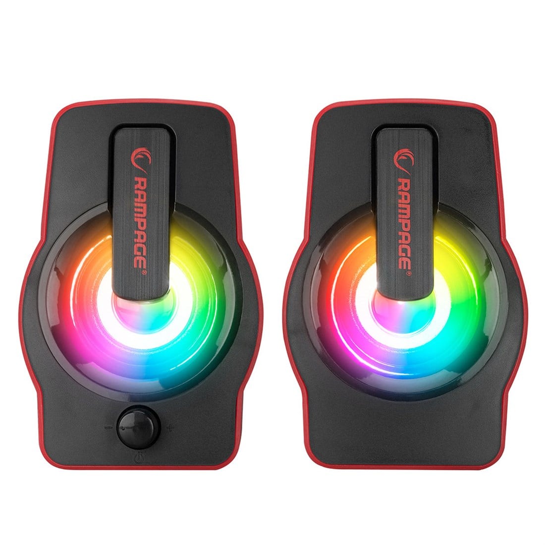 Rampage RMS-G7 FALSETTO 2.0 6 Watt RGB Ledli Kırmızı Multimedia Gaming USB Speaker 30257
