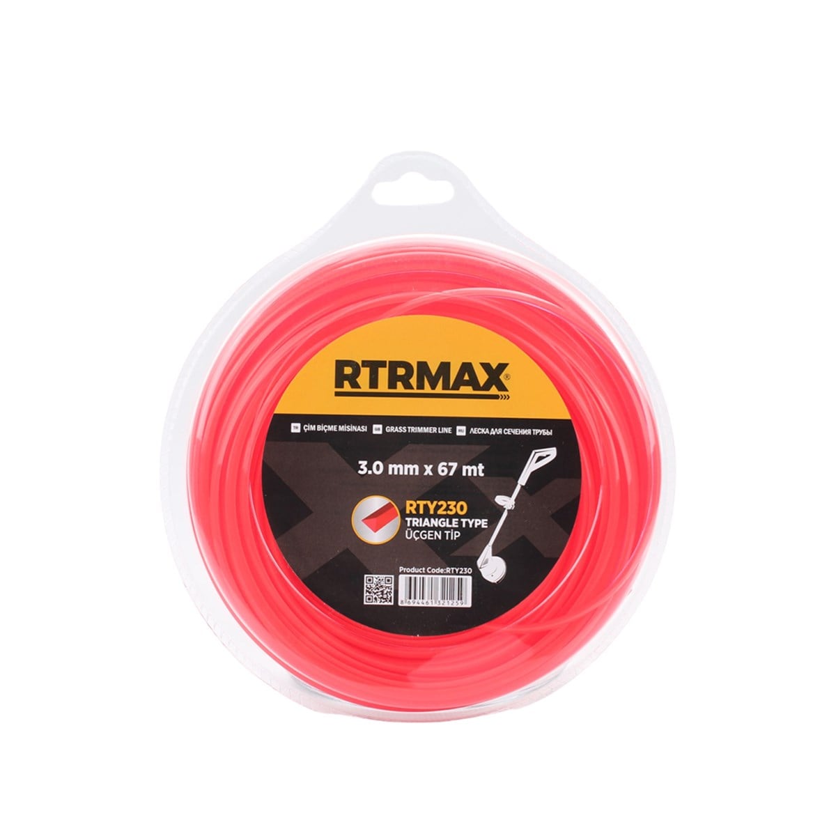 RTRMAX RTY230 TIRPAN MİSİNASI KIRMIZI 3MM*67MT