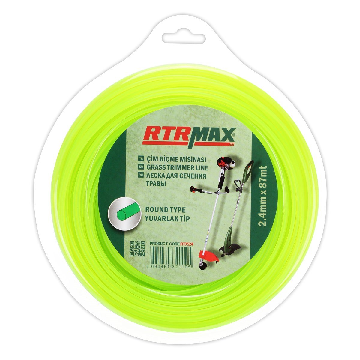 RTRMAX RTY524 TIRPAN MİSİNA YEŞİL 2,4MM 87MT