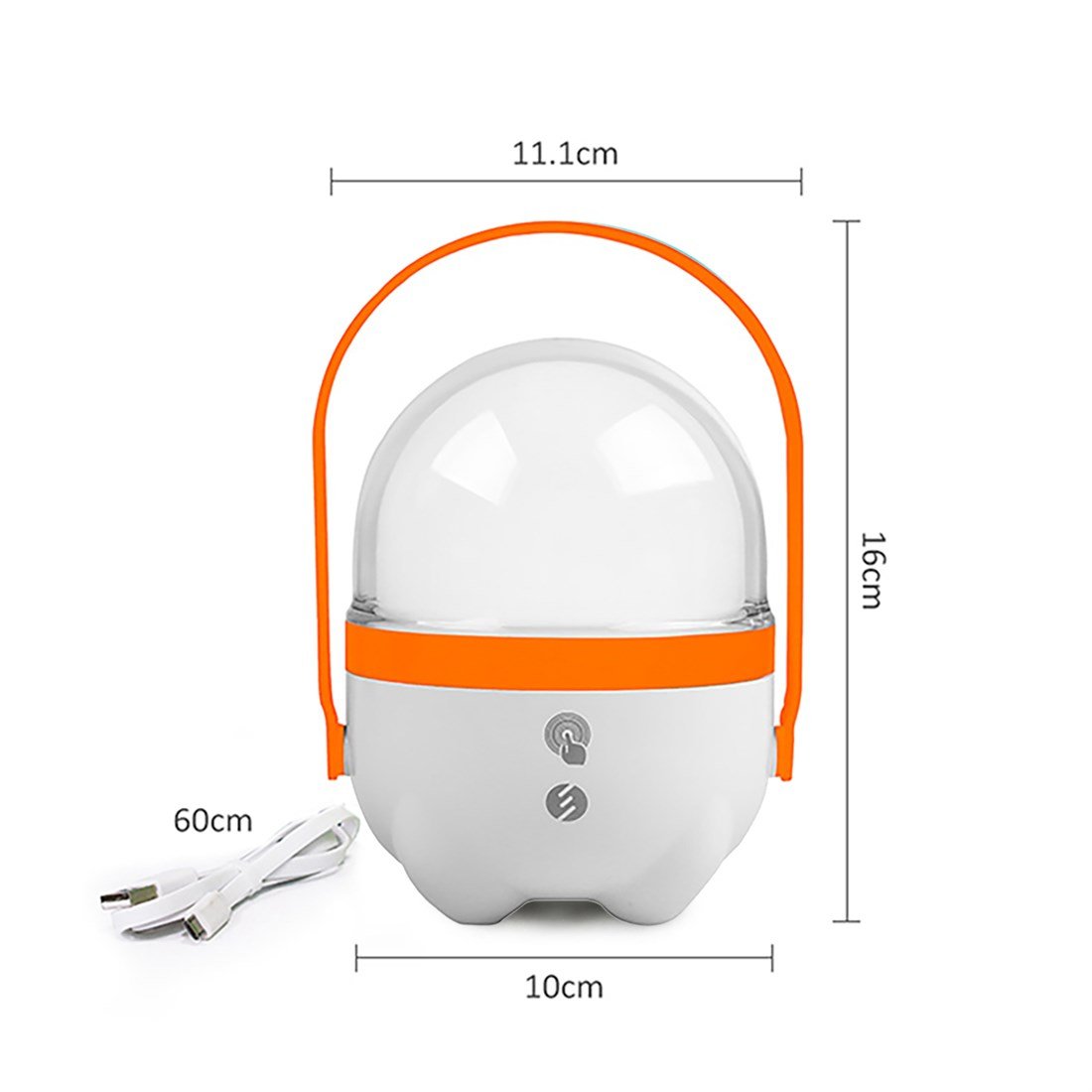 S-Link SL-3658 Turuncu Dokunmatik Açma Kapama Ledli 2400MAH 5V-1A Ledli Işıldak