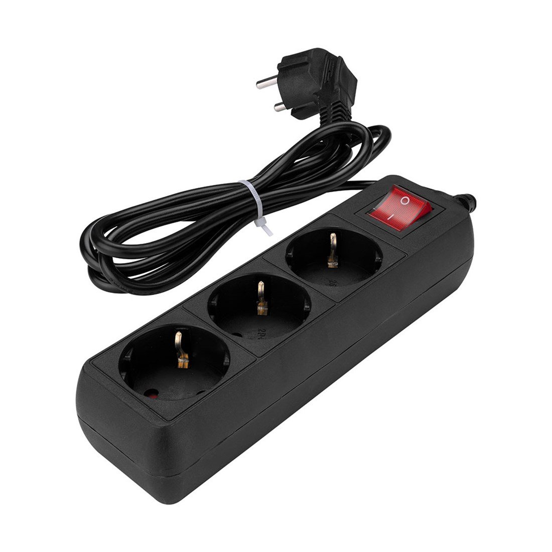 S-link SPG3-X-3 1.5m 3Lü Akım Kor.Kutu Siyah Priz 34573