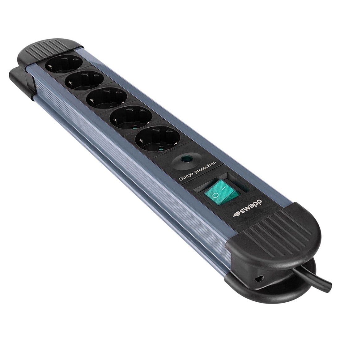S-link Swapp SPGKS05 1.5m 3G1.5mm2 900 Joule 5Li Akım Kor. Gri Priz Çoklayıcı 17382