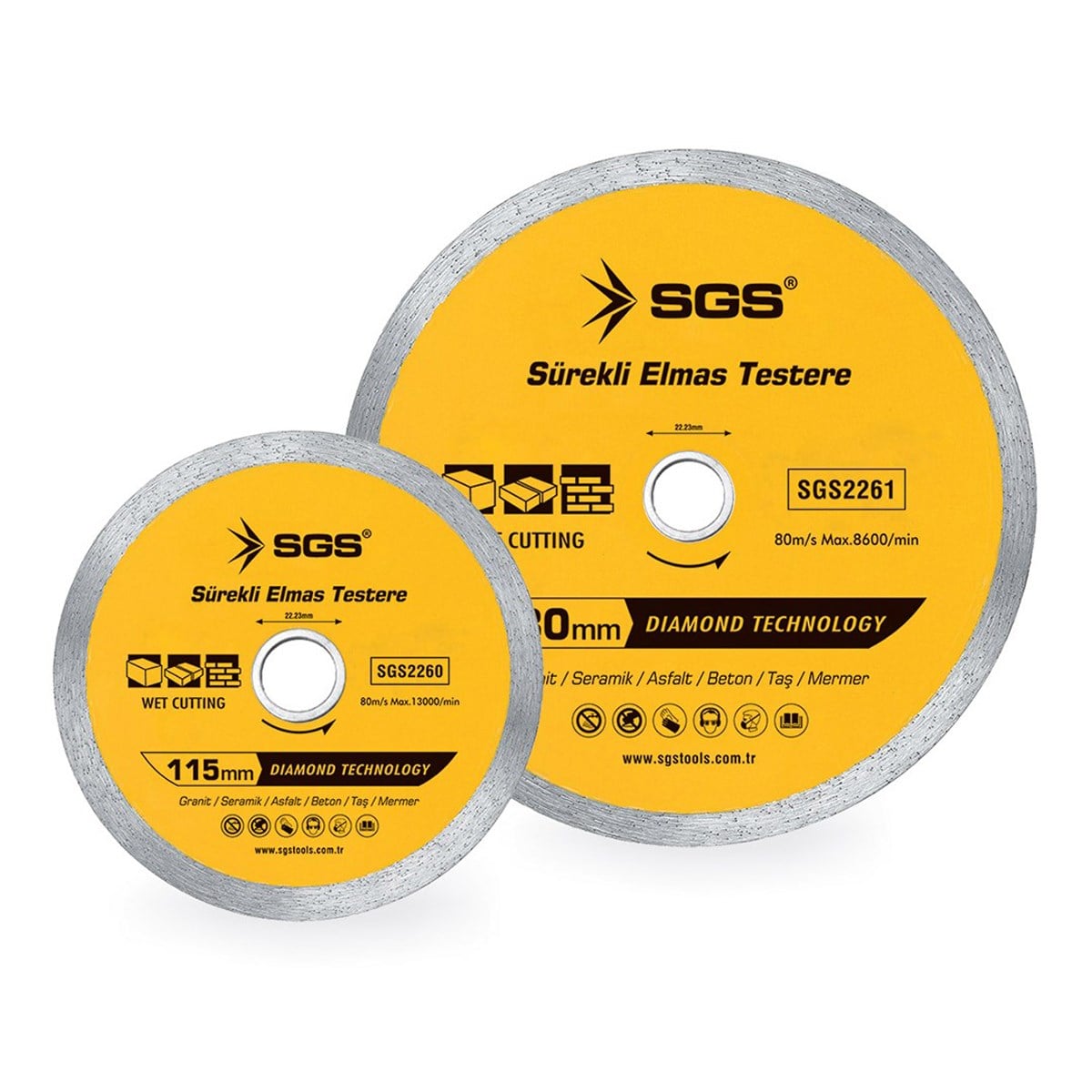 SGS 2261 SÜREKLİ ELMAS TESTERE 180MM