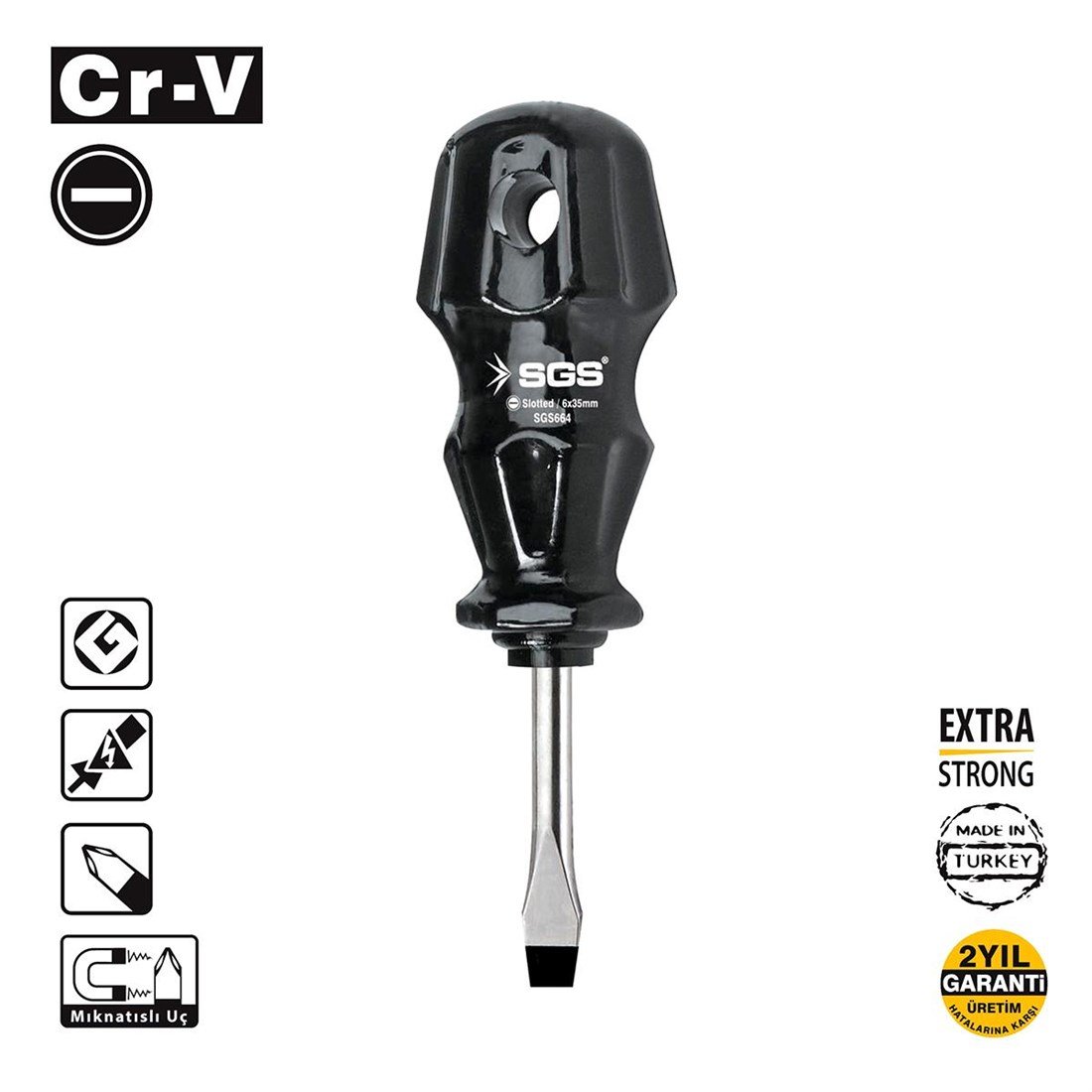 SGS 664 Topaç 6*35 Düz Tornavida