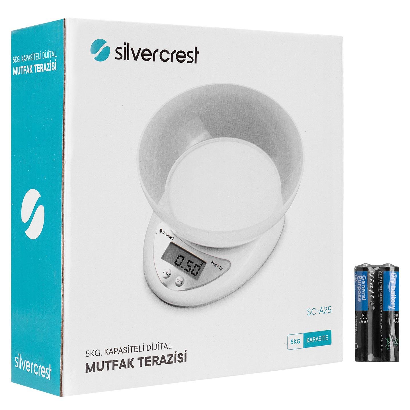 Silver Crest SC-A25 5 Kg. Kapasiteli Dijital Mutfak Terazisi - 35982