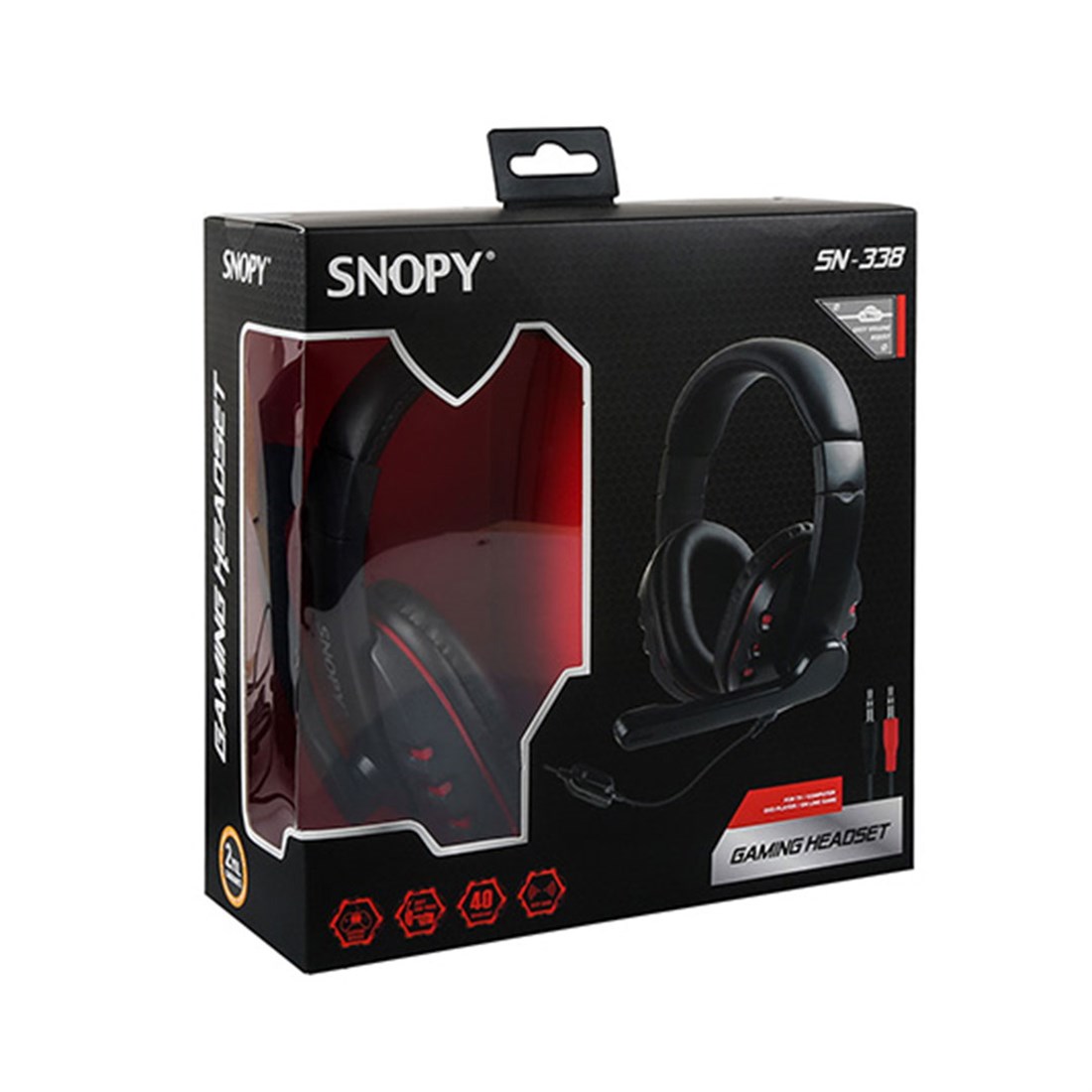 Snopy SN-338 Conqueror Siyah/kırmızı Gaming Oyuncu Mikrofonlu Kulaklık 9542