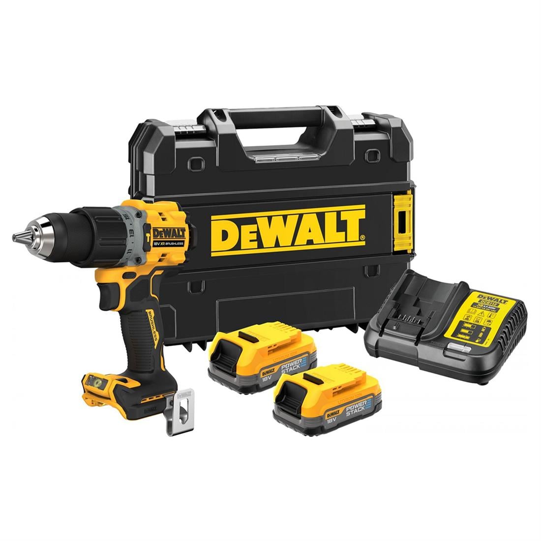 Stanley 18v 2Ah Li-on Darbeli Kömürsüz Çift Akülü Matkap Pro - DCD805E2T-QW