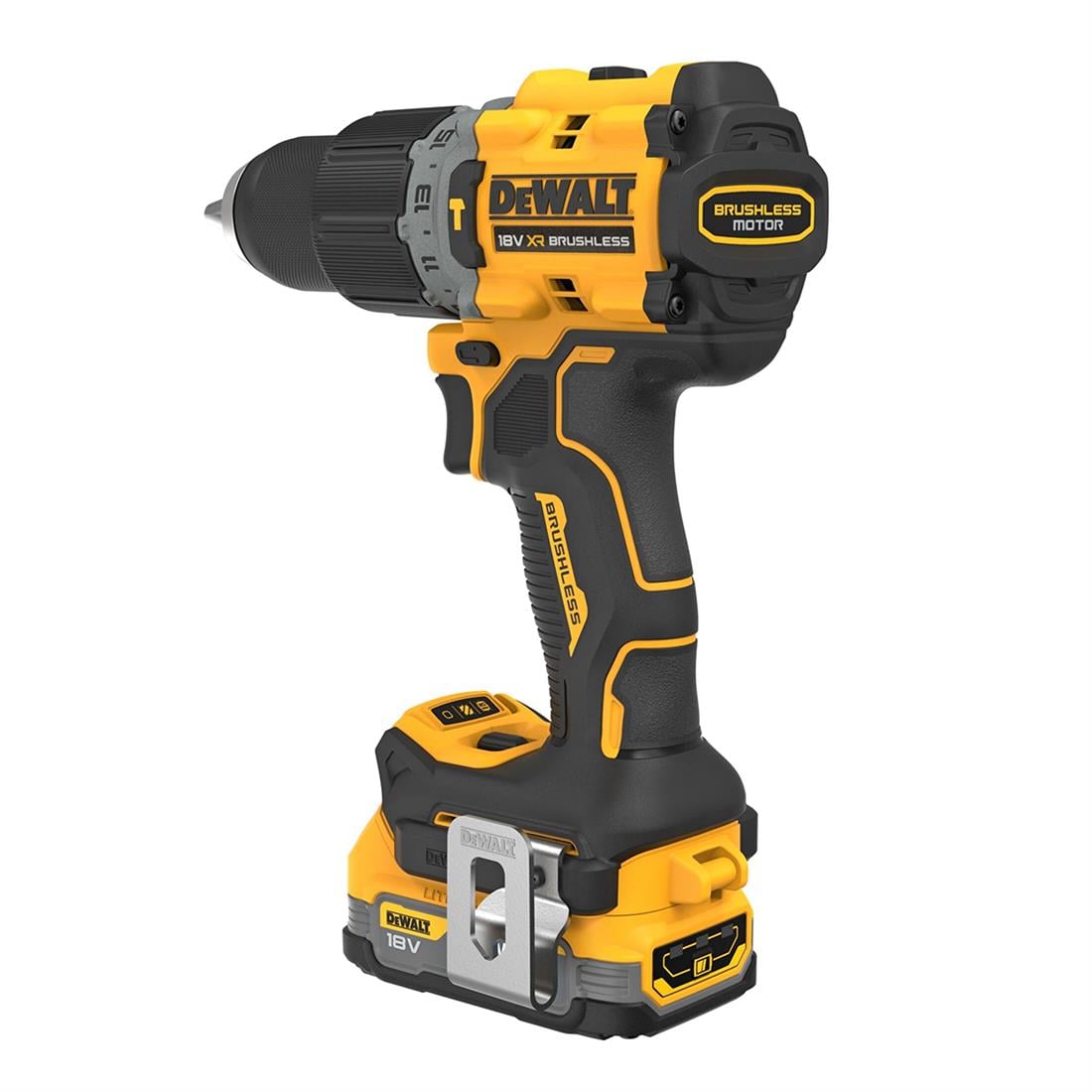 Stanley 18v 2Ah Li-on Darbeli Kömürsüz Çift Akülü Matkap Pro - DCD805E2T-QW