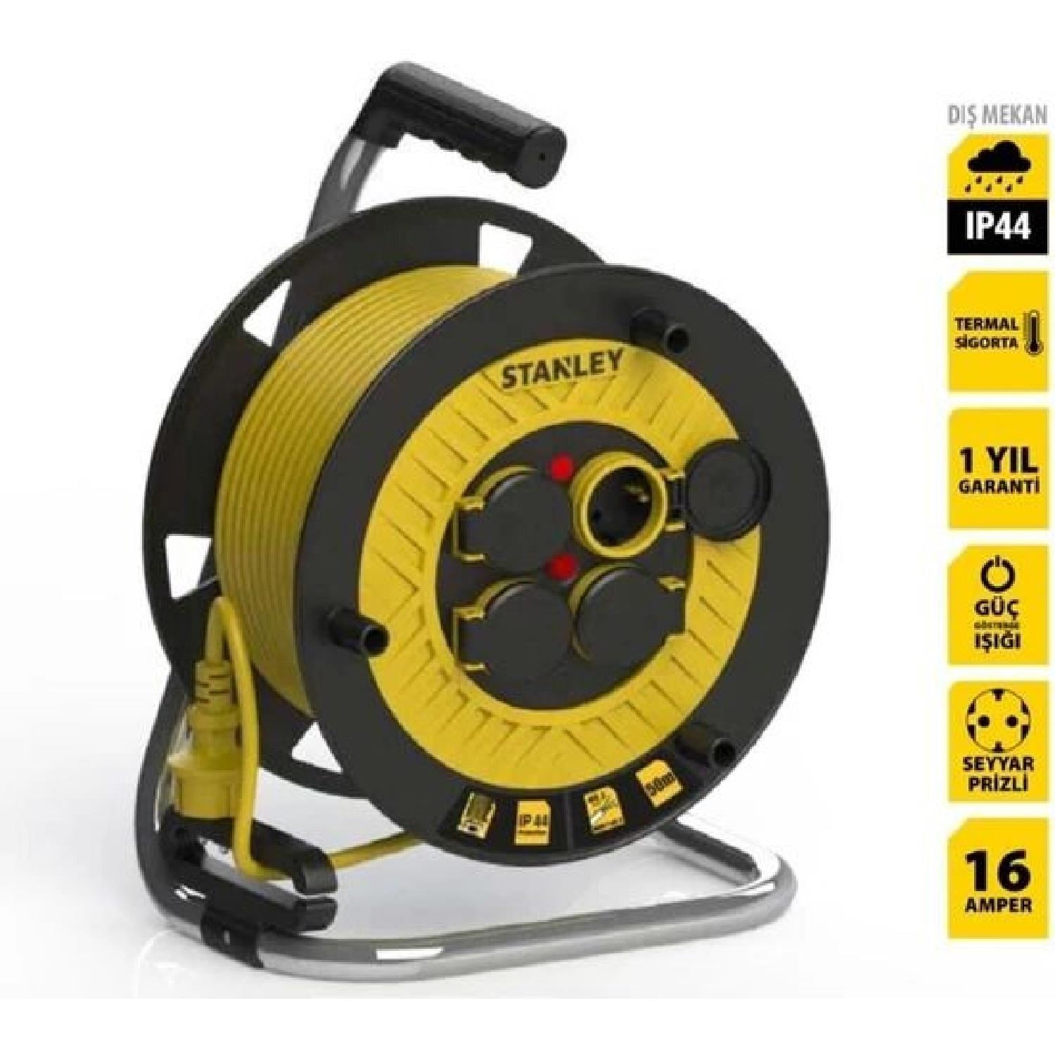 Stanley Pmp-50315 Makaralı Kablo IP44 F Tipi 3*1,5 50mt - SXECFL2RBXE