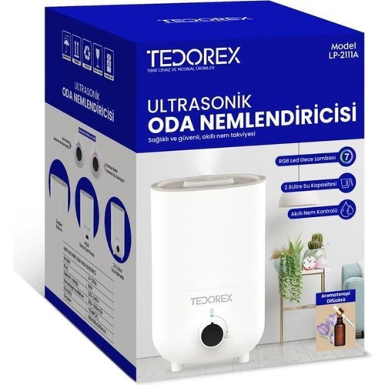 Tedorex LP-2111A Ultrasonik Hava Nemlendirici 2.6 Lt. ELK-05673