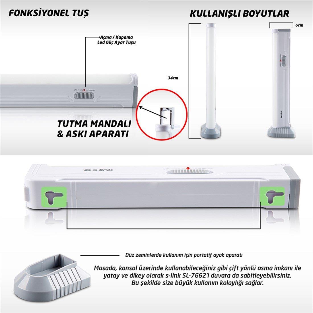 TEŞHİR S-Link SL-7662 Uzun 48Smd Ledli Işıldak - 18177