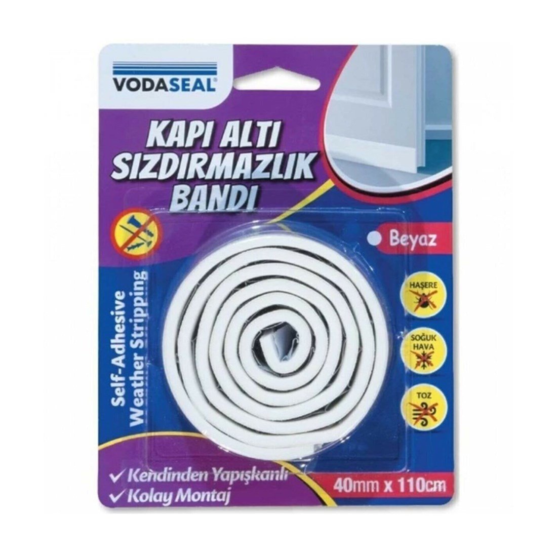 Vodabond Sızdırmazlık Kapı Altı Bantı Beyaz Sw001