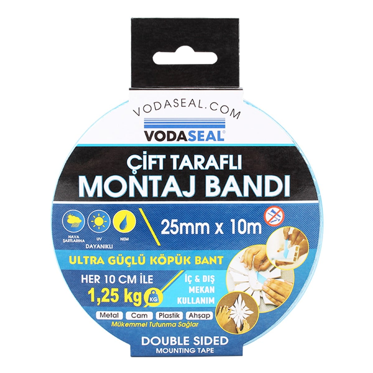 VODASEAL ÇİFT TARAFLI MONTAJ BANDI 25*10MT 