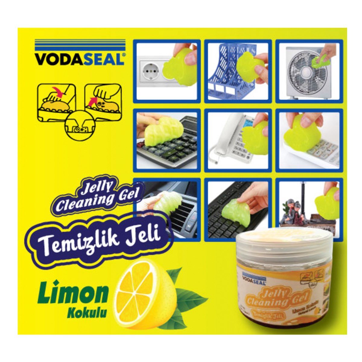 VODASEAL JELLY TEMİZLİK SETİ LİMON KOKULU 160GR 780189