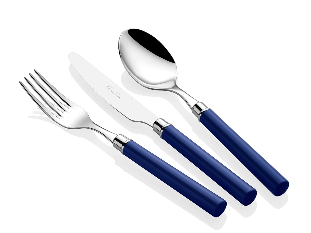 24 ParçaRIVADOSSIEle TrendSimple Lacivert 24 Parça Çatal Bıçak Seti