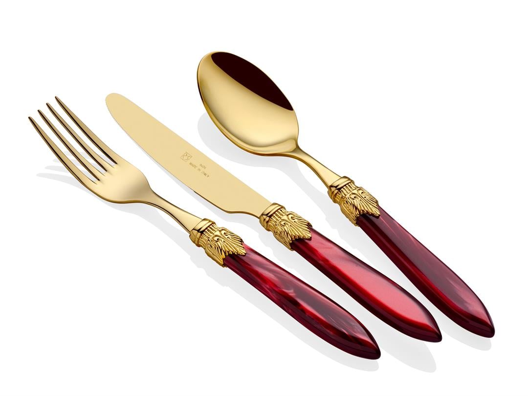 75 ParçaRIVADOSSIEle TrendLaura Oro Bordo 75 Parça Çatal Bıçak Seti