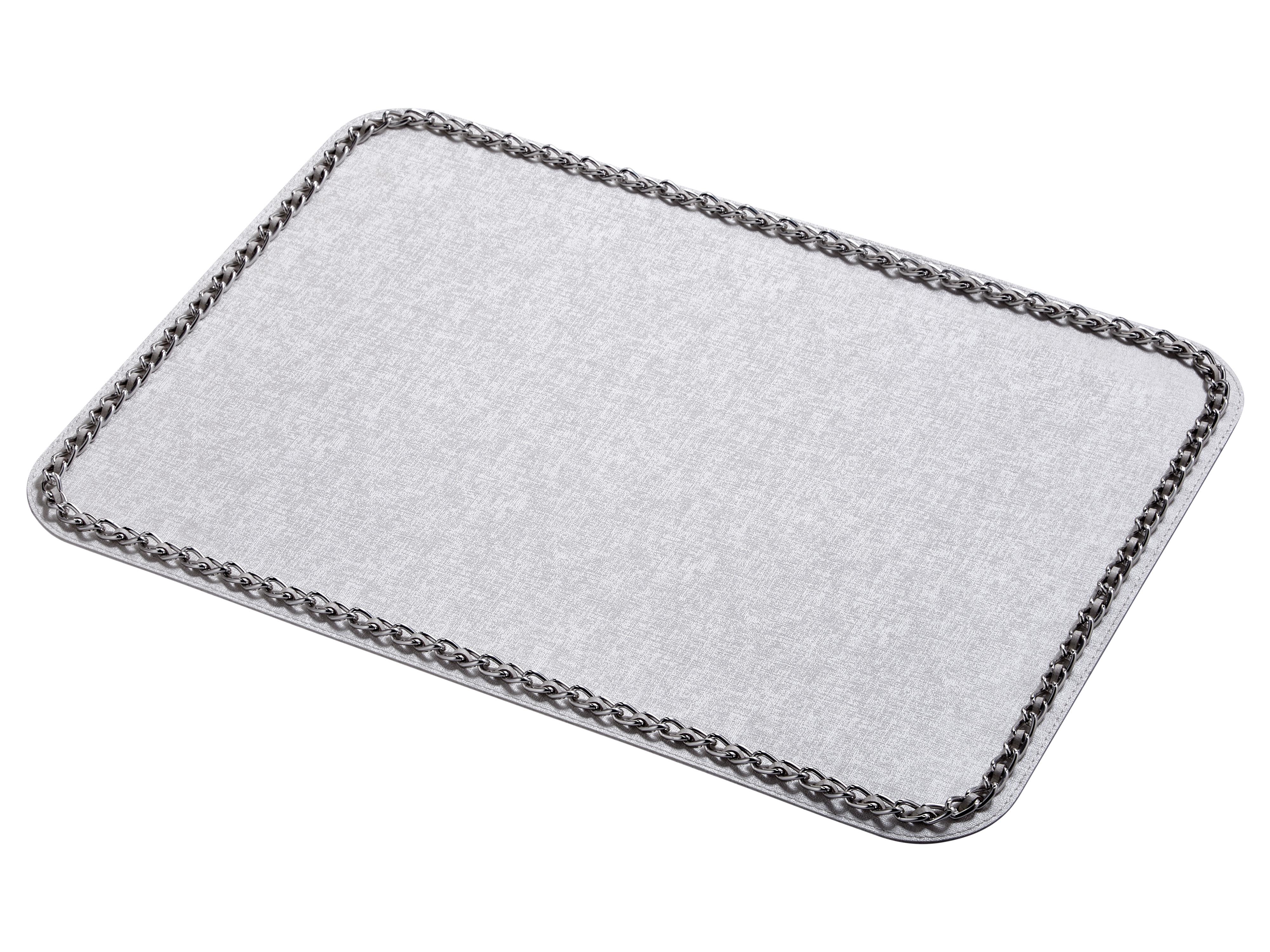 AMERİKAN SERVİSELE TRENDEle TrendDikdörtgen Silver Zincirli Beyaz Amerikan Servis