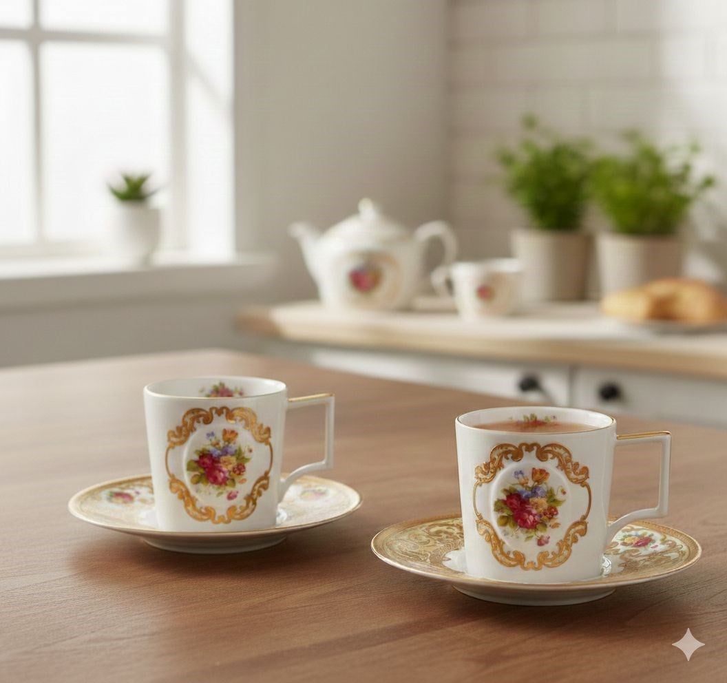 KAHVE FİNCAN SETLERİRIVADOSSI SANDROEle TrendStempa Venezzia Cream 6lı Fincan Seti