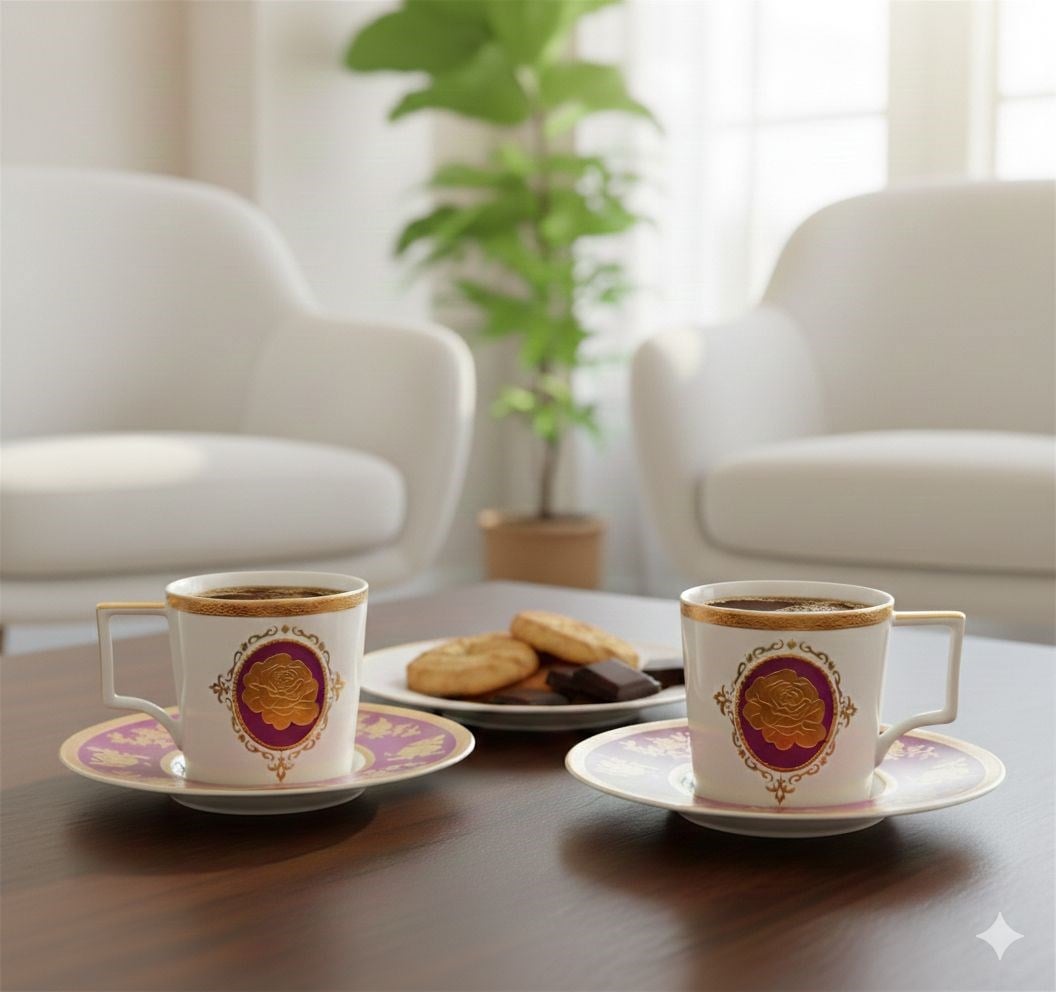 KAHVE FİNCAN SETLERİRIVADOSSI SANDROEle TrendStempa Venice  Purple 6lı Fincan Seti