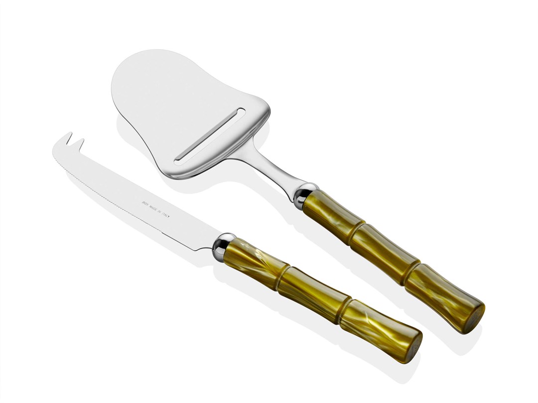 Peynir Servis SetiRIVADOSSIEle TrendBamboo Zeytin Yeşili Peynir Servis Seti