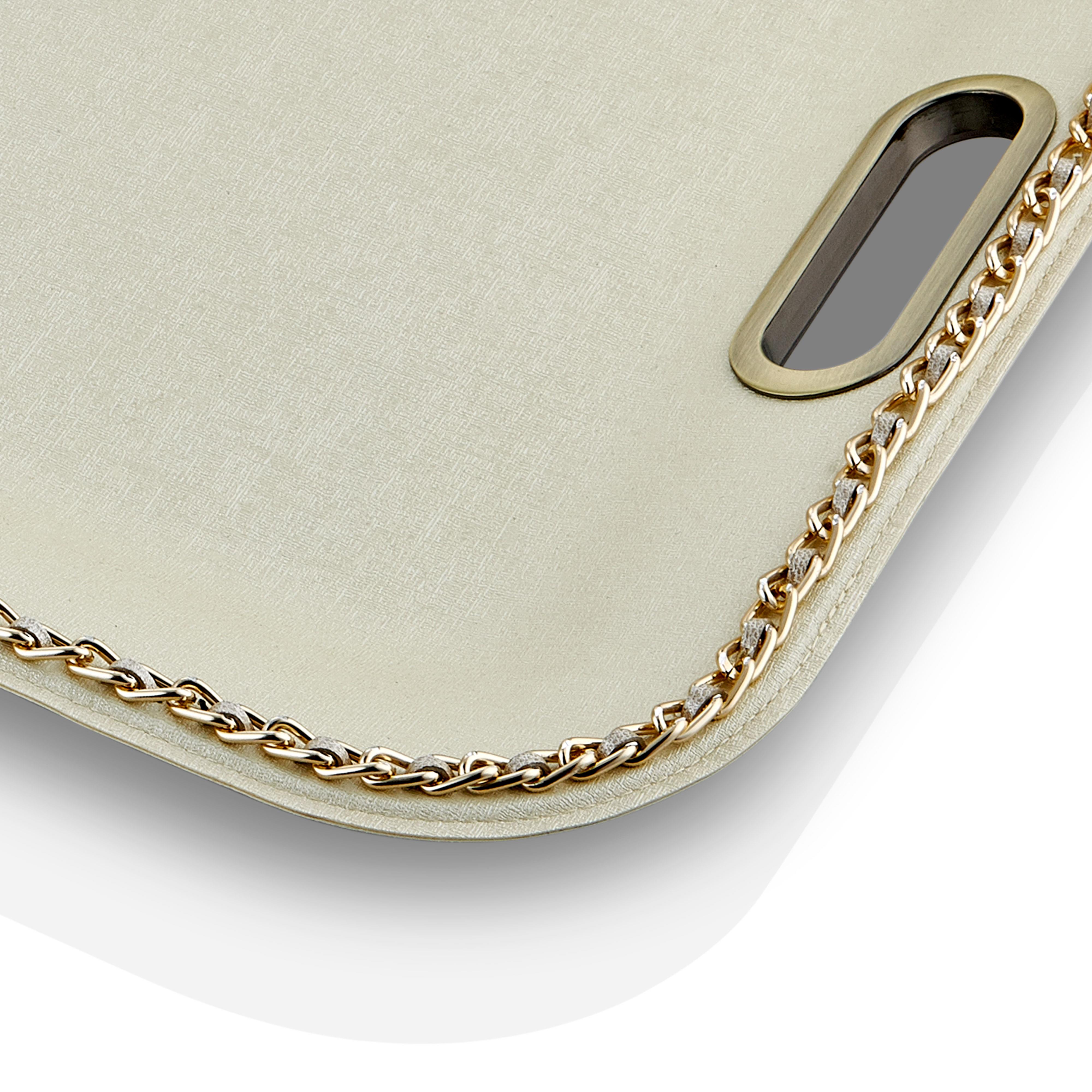 TEPSİLERELE TRENDEle TrendGold Zincirli Dikdörtgen Kemik Tepsi