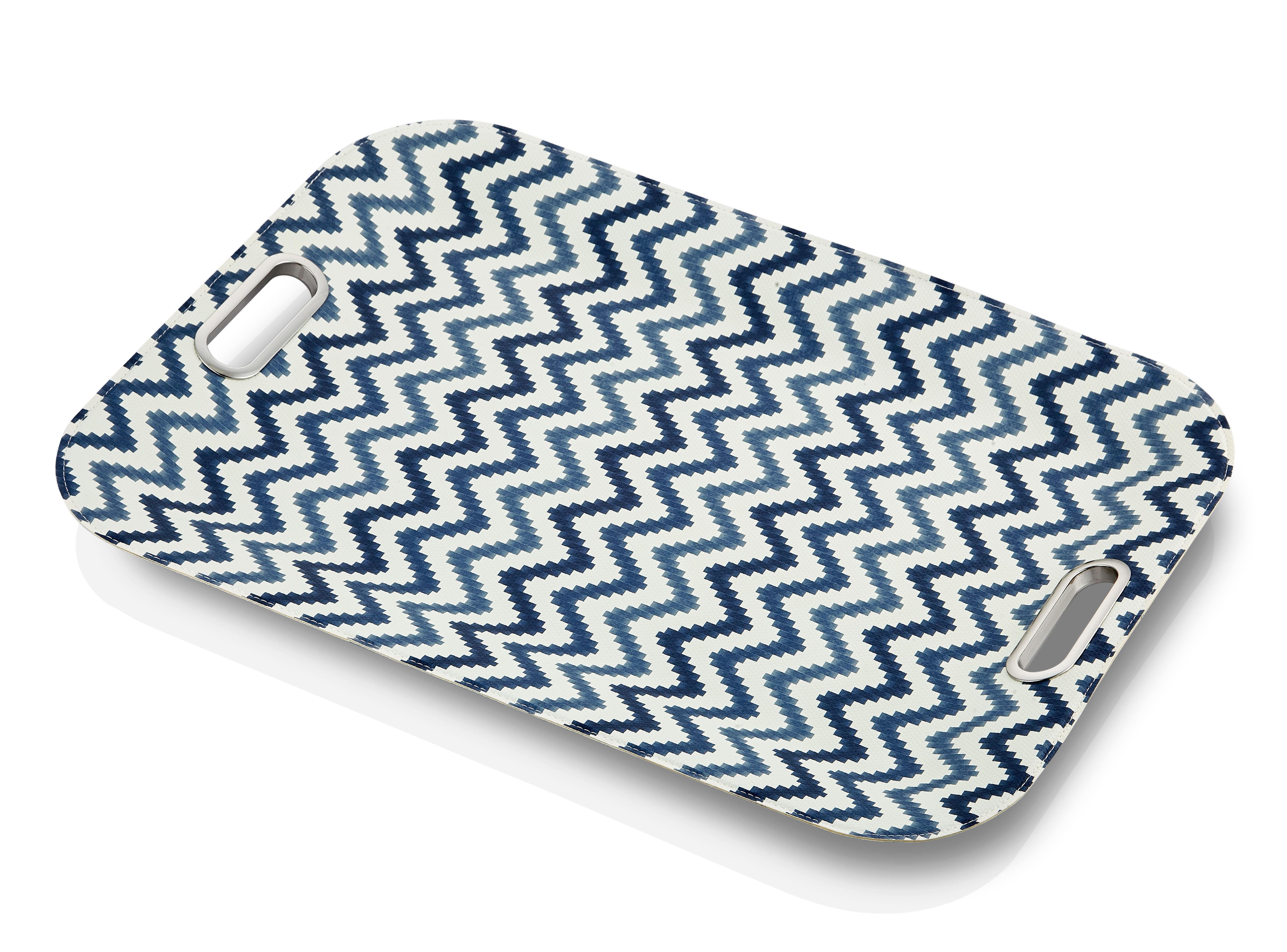 TEPSİLERELE TRENDEle TrendMetal Kulplu Dikdörtgen Lacivert Tepsi