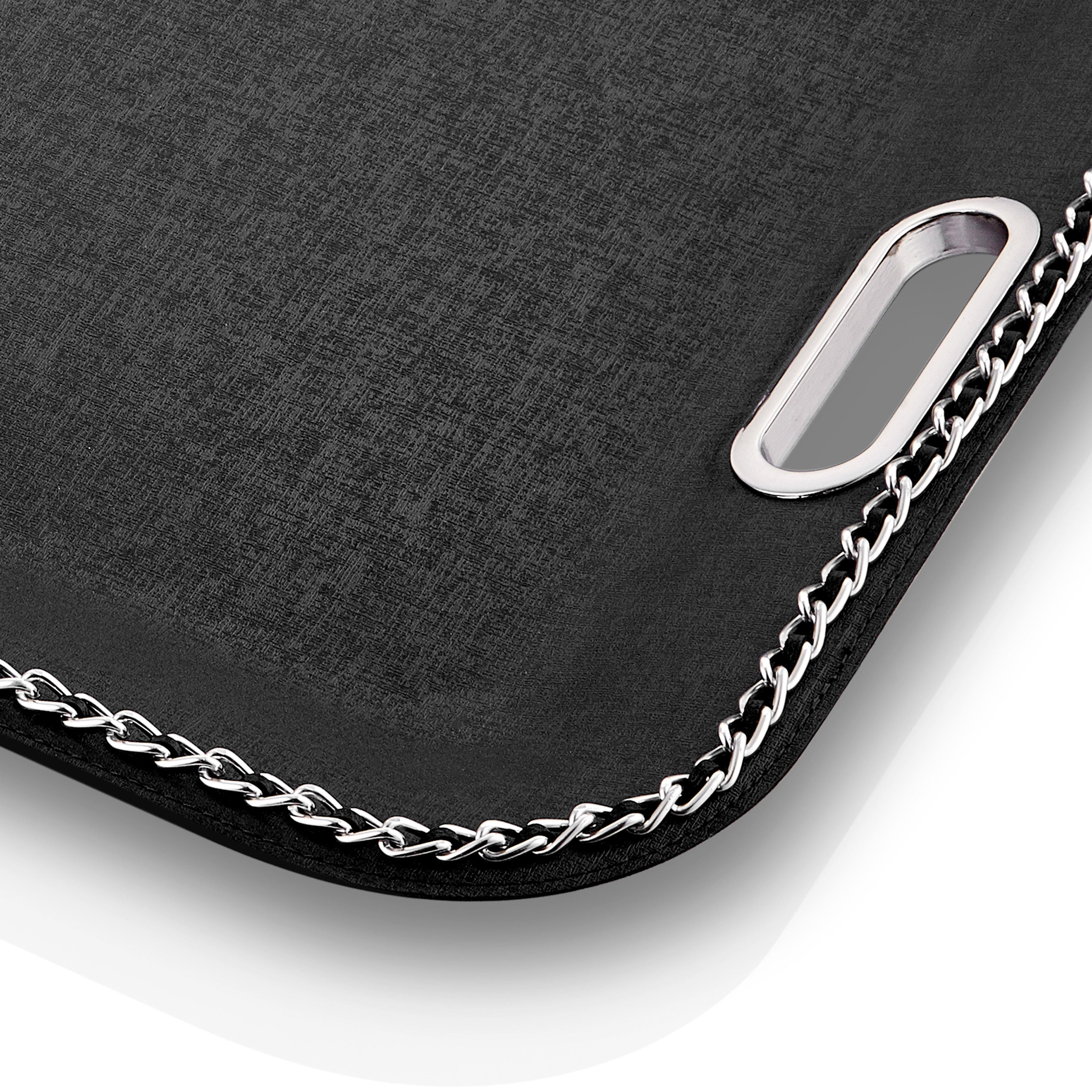 TEPSİLERELE TRENDEle TrendMetal Zincirli Metal Kulplu Dikdörtgen Siyah Tepsi