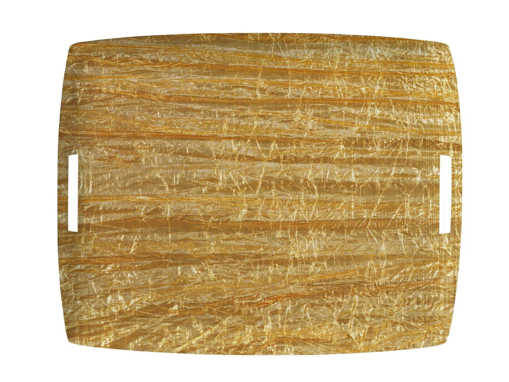 TEPSİLERPLATEX FRANCEEle Trend Kulplu Altın Parçacıklı Akrilik Tepsi 54x43