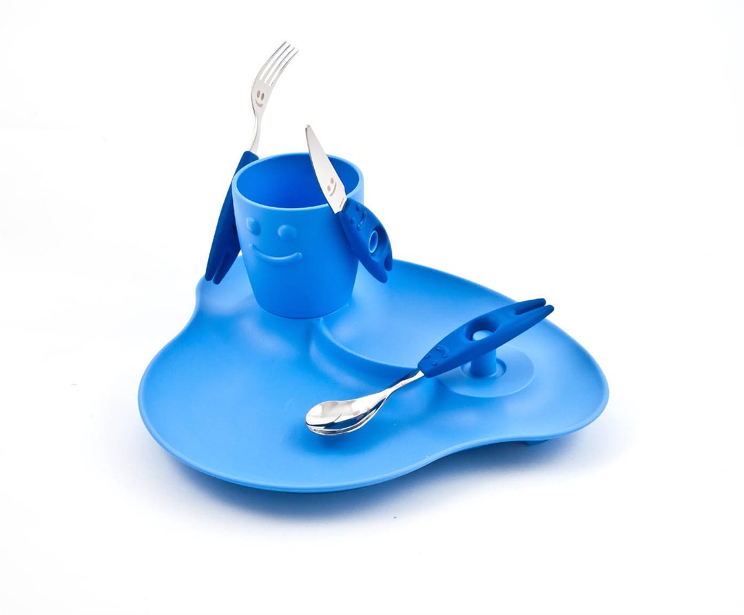 Trebimbi Party mavi 5p çocuk mama seti