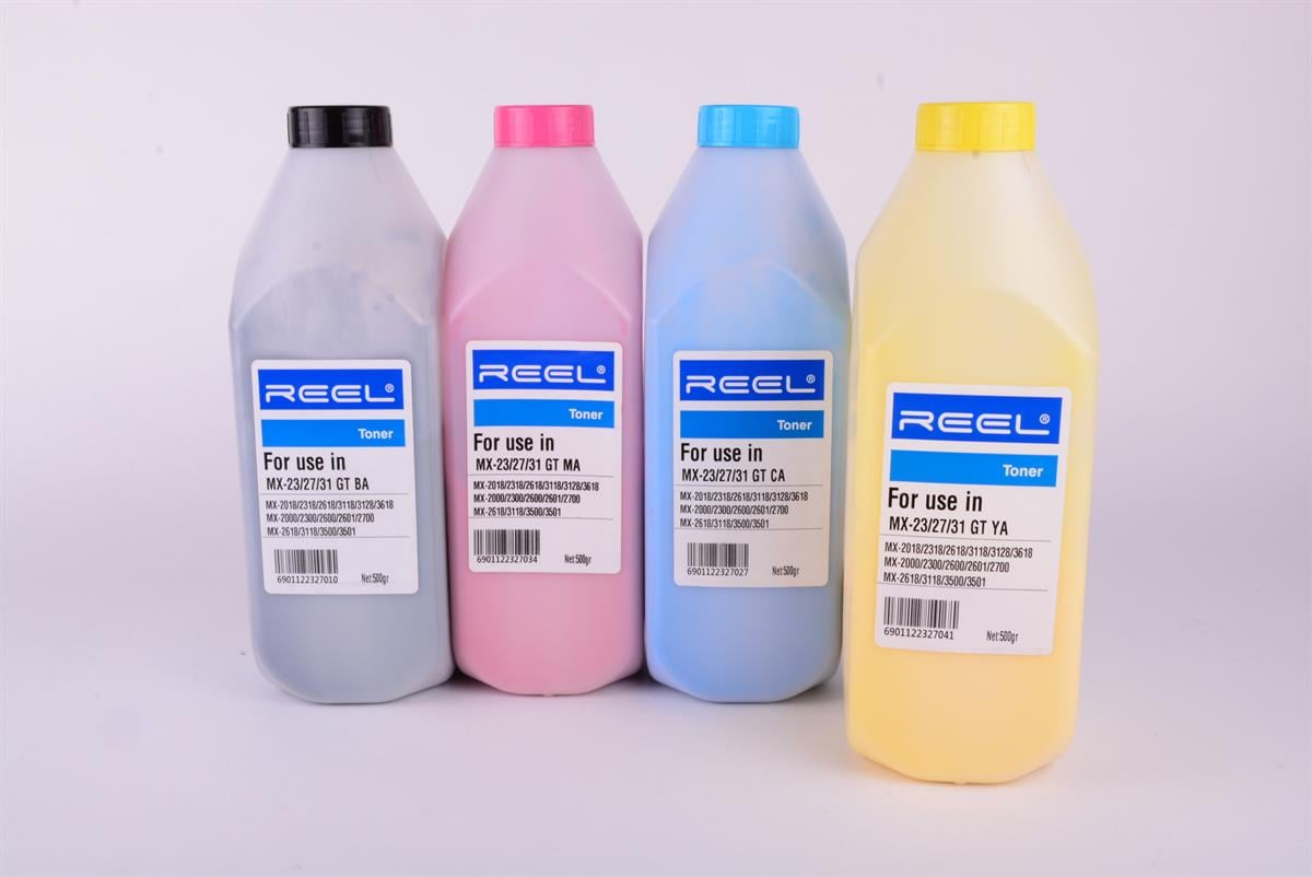 SHARP MX 23 27 31 36 51CT YA Yellow Reel Toner 500gr Bottle