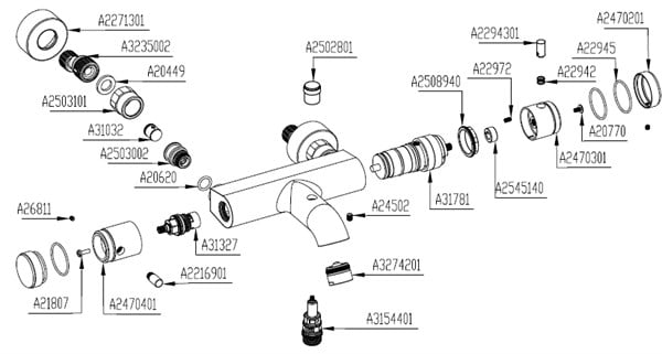 Artema AquaHeat Termostatik Banyo Bataryası
