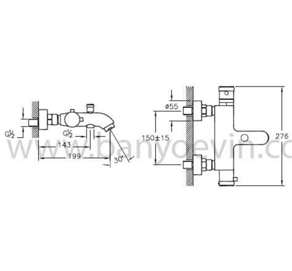 Artema AquaHeat Termostatik Banyo Bataryası