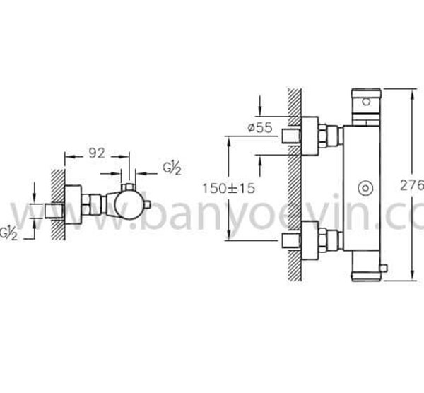 Artema AquaHeat Termostatik Duş Bataryası