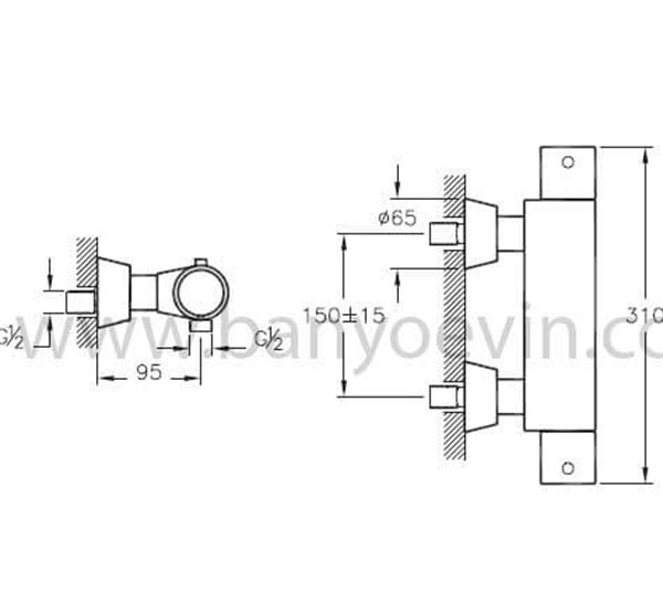 Artema AquaHeat Termostatik Duş Bataryası