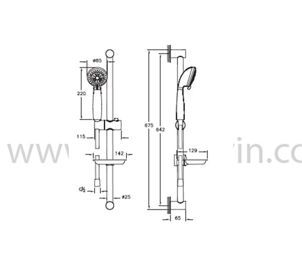 Artema Compact 3F Sürgülü El Duşu Takımı