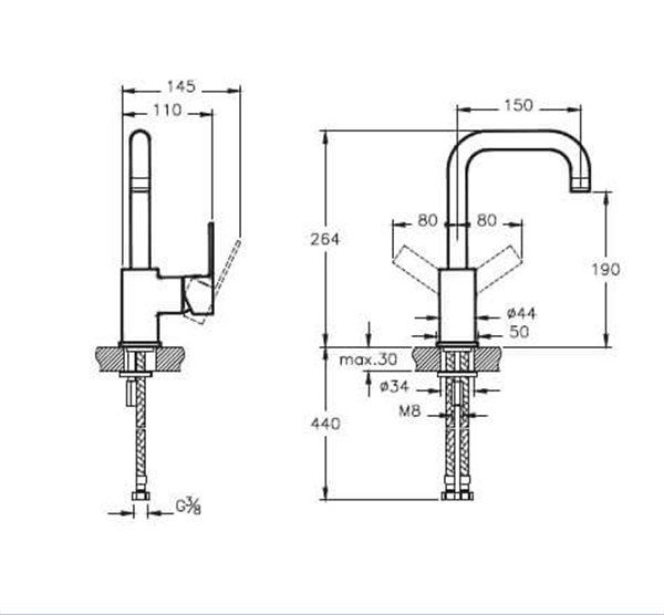 Artema Flo S Lavabo Bataryası