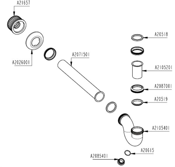 Artema Lavabo Sifonu P Tipi 