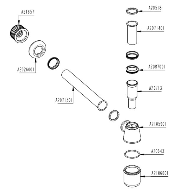 Artema Lavabo/Eviye Sifonu T Tipi