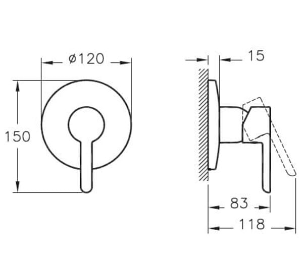 Artema Matrix Ankastre Duş Bataryası