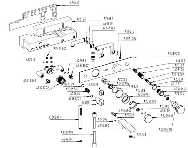 Artema Memoria Ankastre Banyo Bataryası