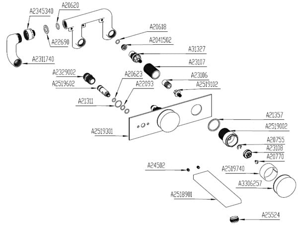 Artema Memoria Ankastre Lavabo Bataryası