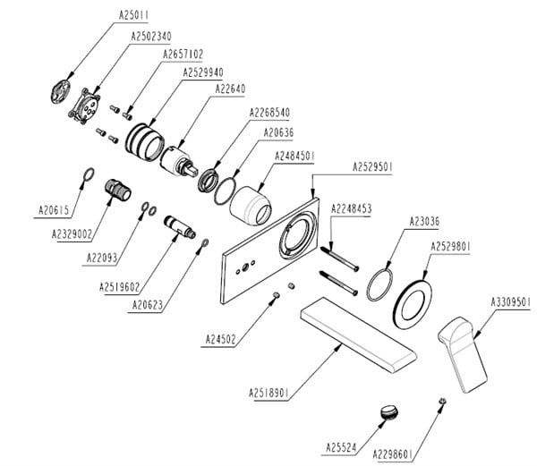 Artema Memoria Ankastre Lavabo Bataryası