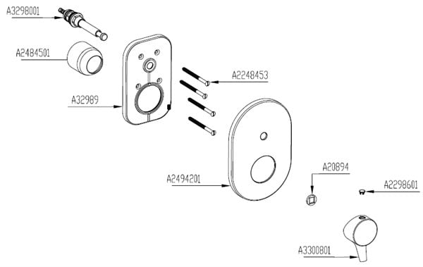 Artema Nest Trendy Ankastre Banyo Bataryası