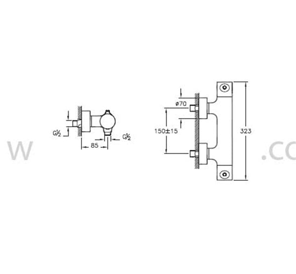 Artema Nest Trendy Termostatik Duş Bataryası