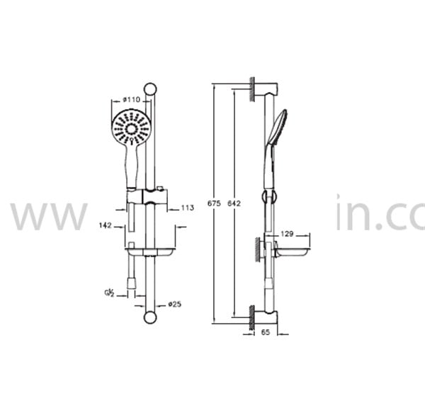 Artema Slim Sürgülü El Duşu Takımı